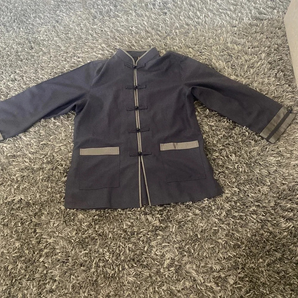 Shanghai Story Jackets & Blazers - Shanghai Story Long Sleeve Linen Traditional Jacket Shirt